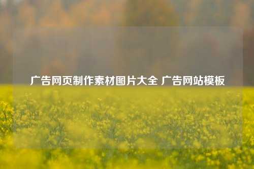 广告网页制作素材图片大全 广告网站模板