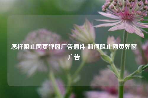 怎样阻止网页弹窗广告插件 如何阻止网页弹窗广告